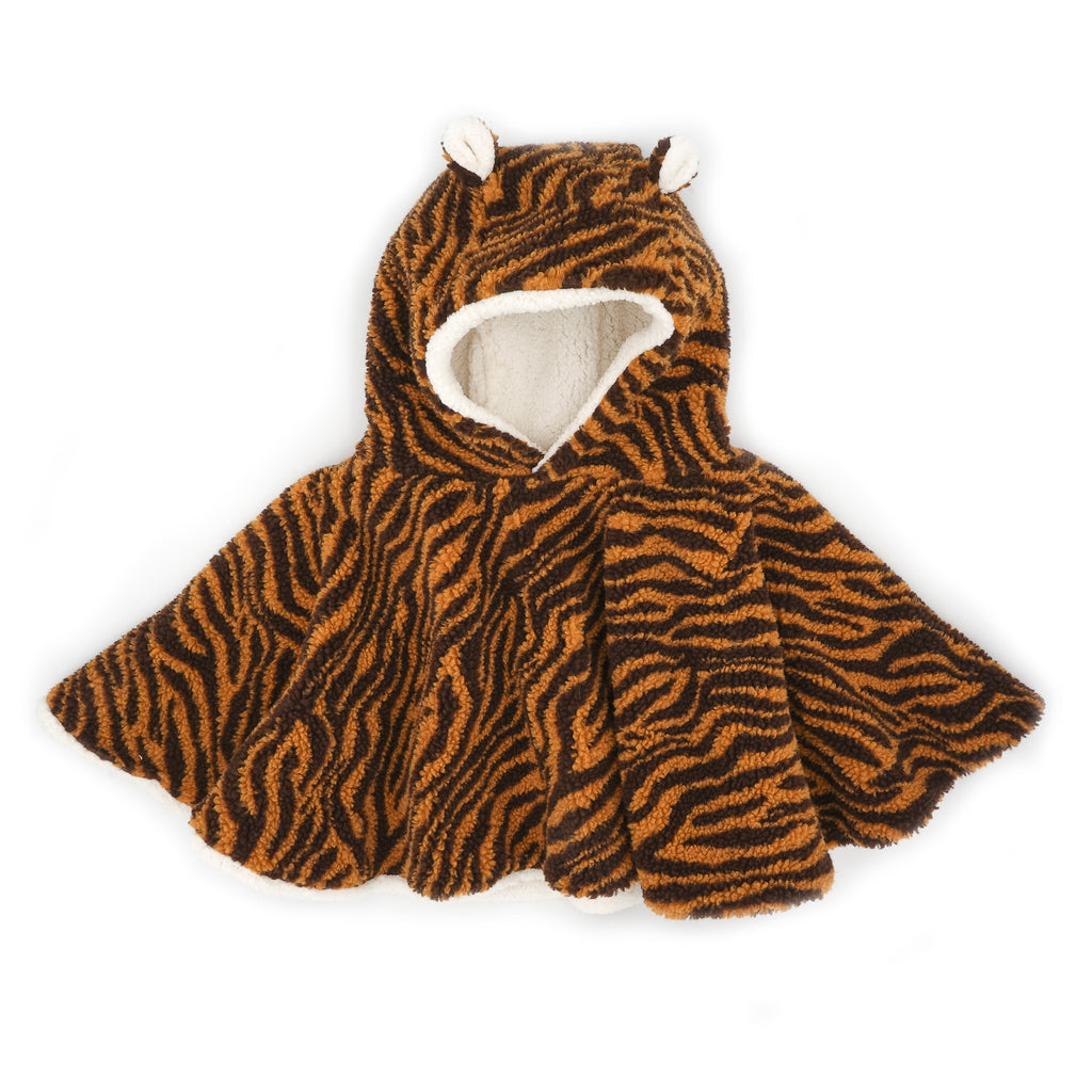Poncho bébé teddy tigre