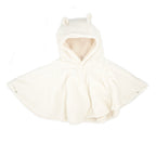 Poncho bébé velours ecru