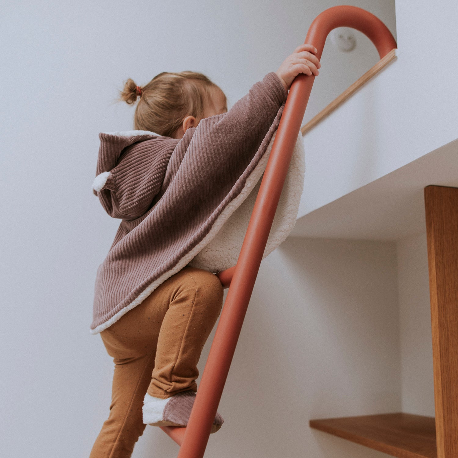 Poncho bébé velours parme