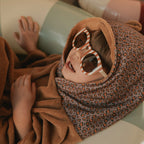 Poncho de bain camel et graou violet rien que des bêtises