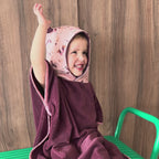 Poncho de bain santiag rose