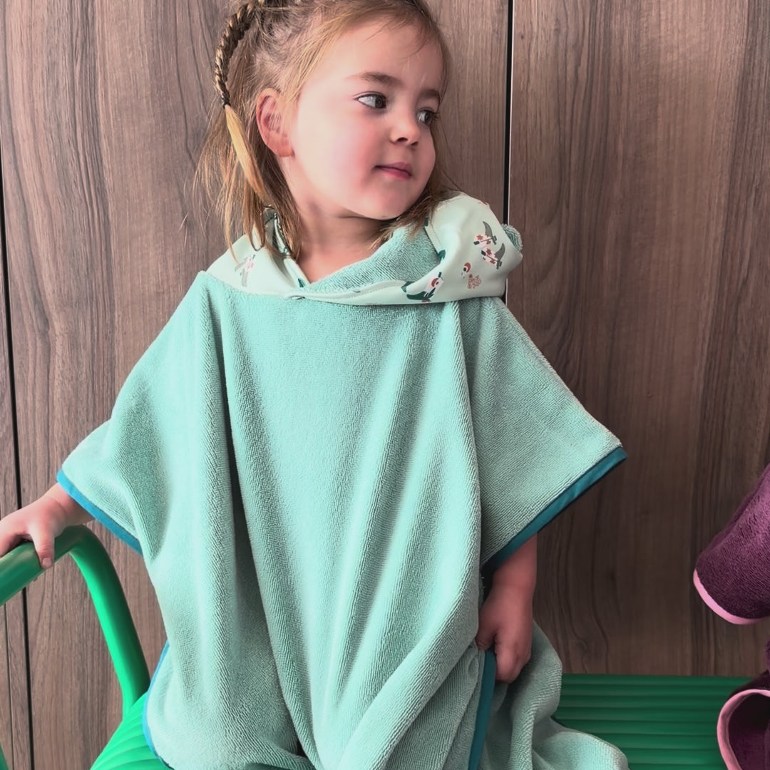 Poncho de bain santiag vert