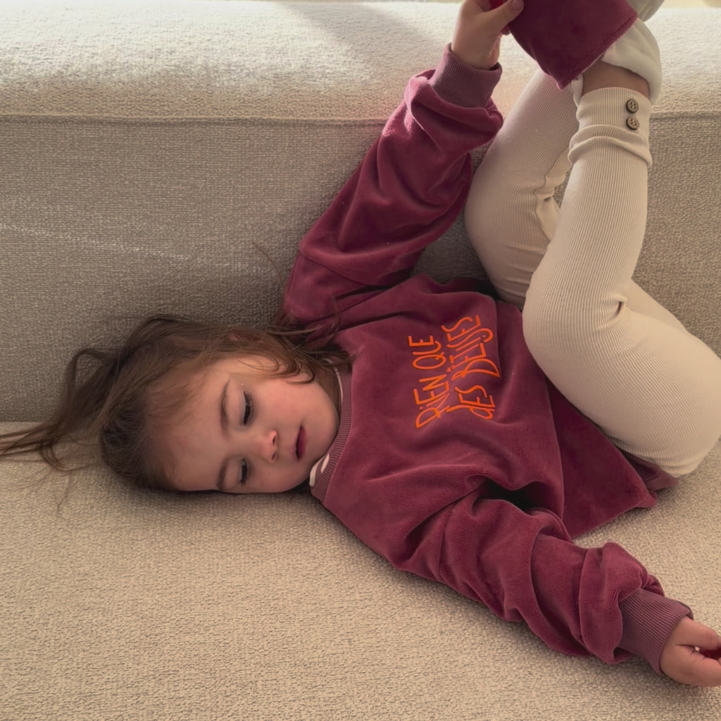 Sweat-shirt éponge rose