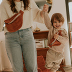 Sac banane velours paprika