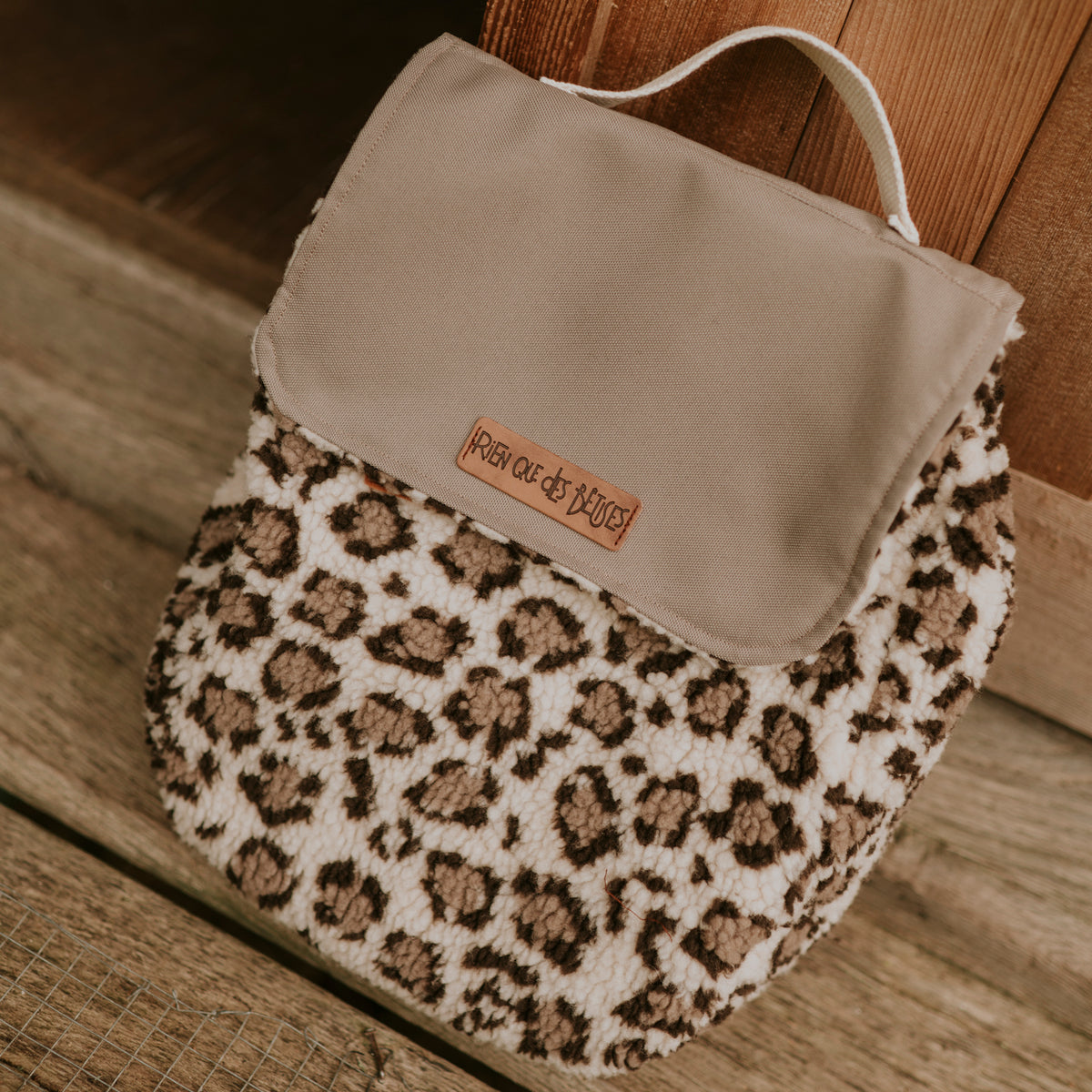 Sac à dos teddy leopard