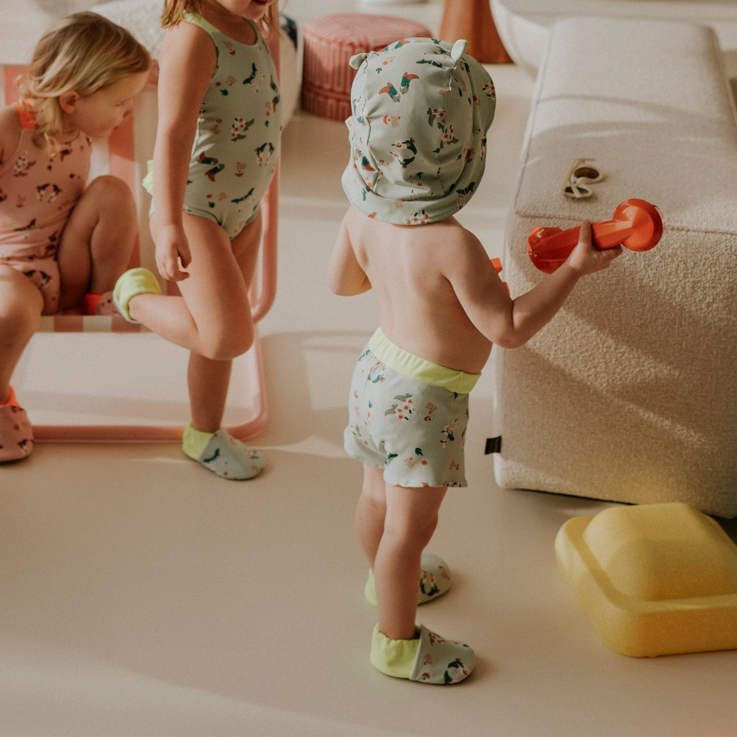 Short de bain santiag vert