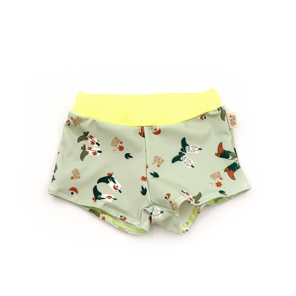 Short de bain santiag vert