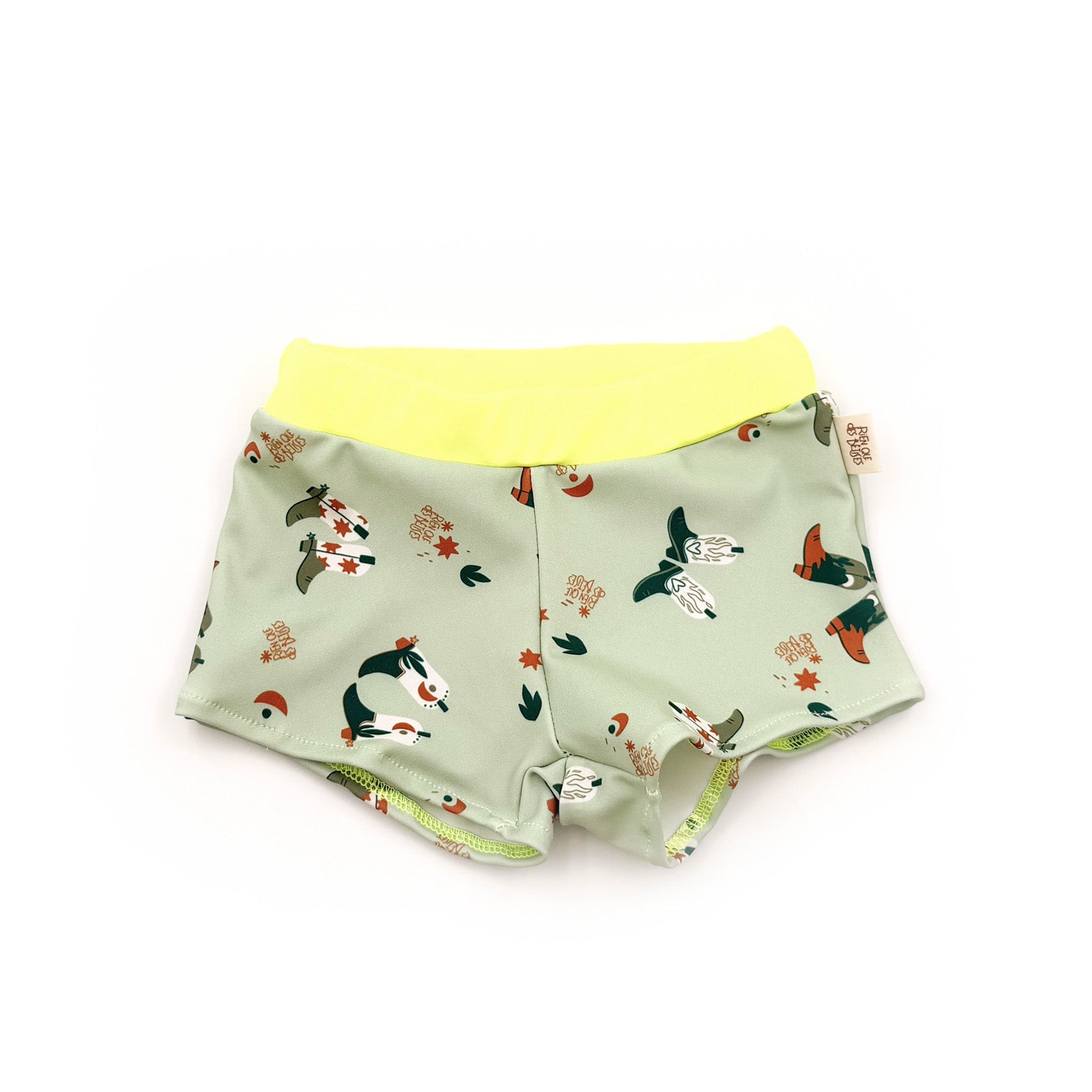Short de bain santiag vert
