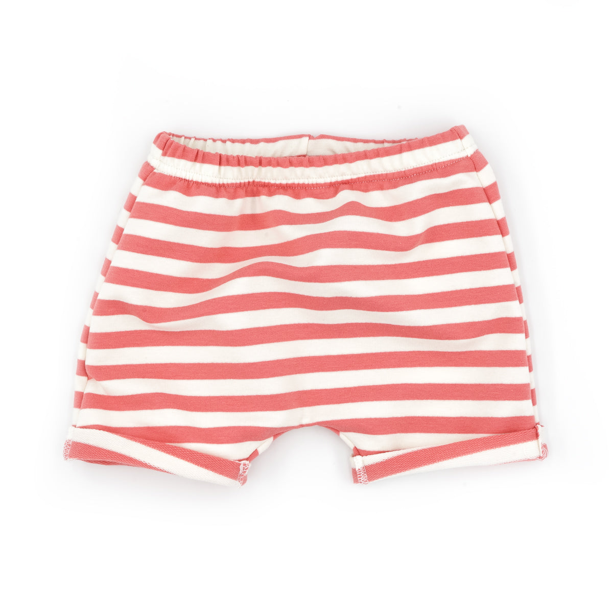 Short rayé corail