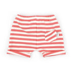 Short rayé corail