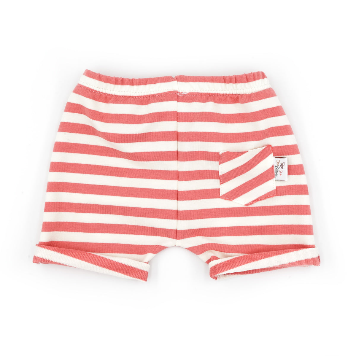 Short rayé corail