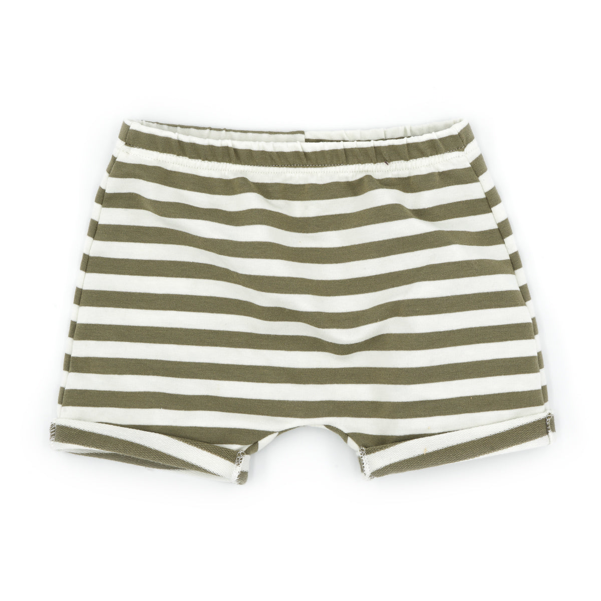 Short rayé kaki