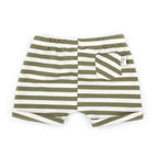 Short rayé kaki