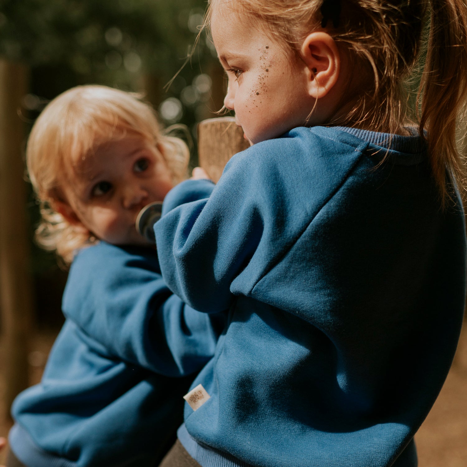 Sweat-shirt bébé love blue