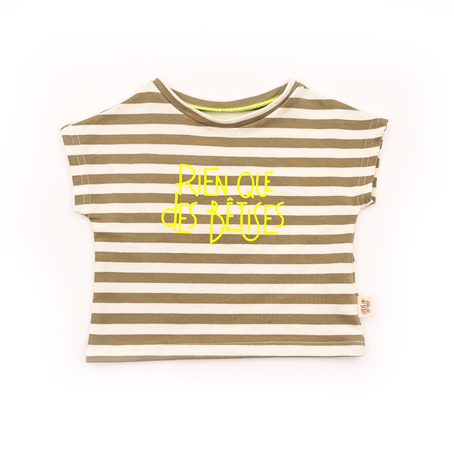 t-shirt rayé vert
